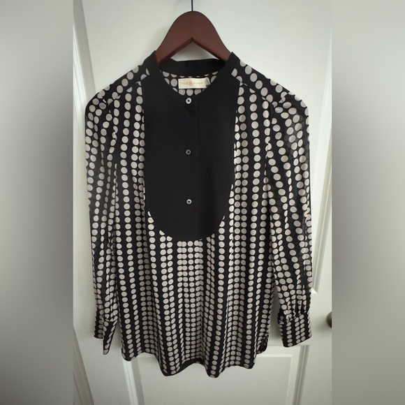 Tory Burch Silk Polka Dot Tunic Size 2 - Picture 1 of 8